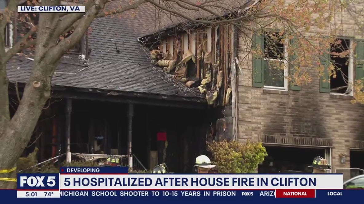 5 hospitalized; 2 seriously injured following Fairfax County house fire